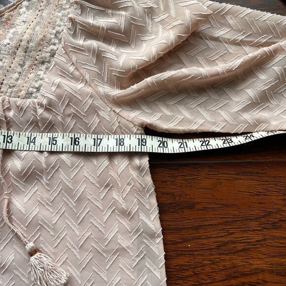 Anthropologie Lace Mini Dress Dusty pink Sequins - Picture 10 of 12